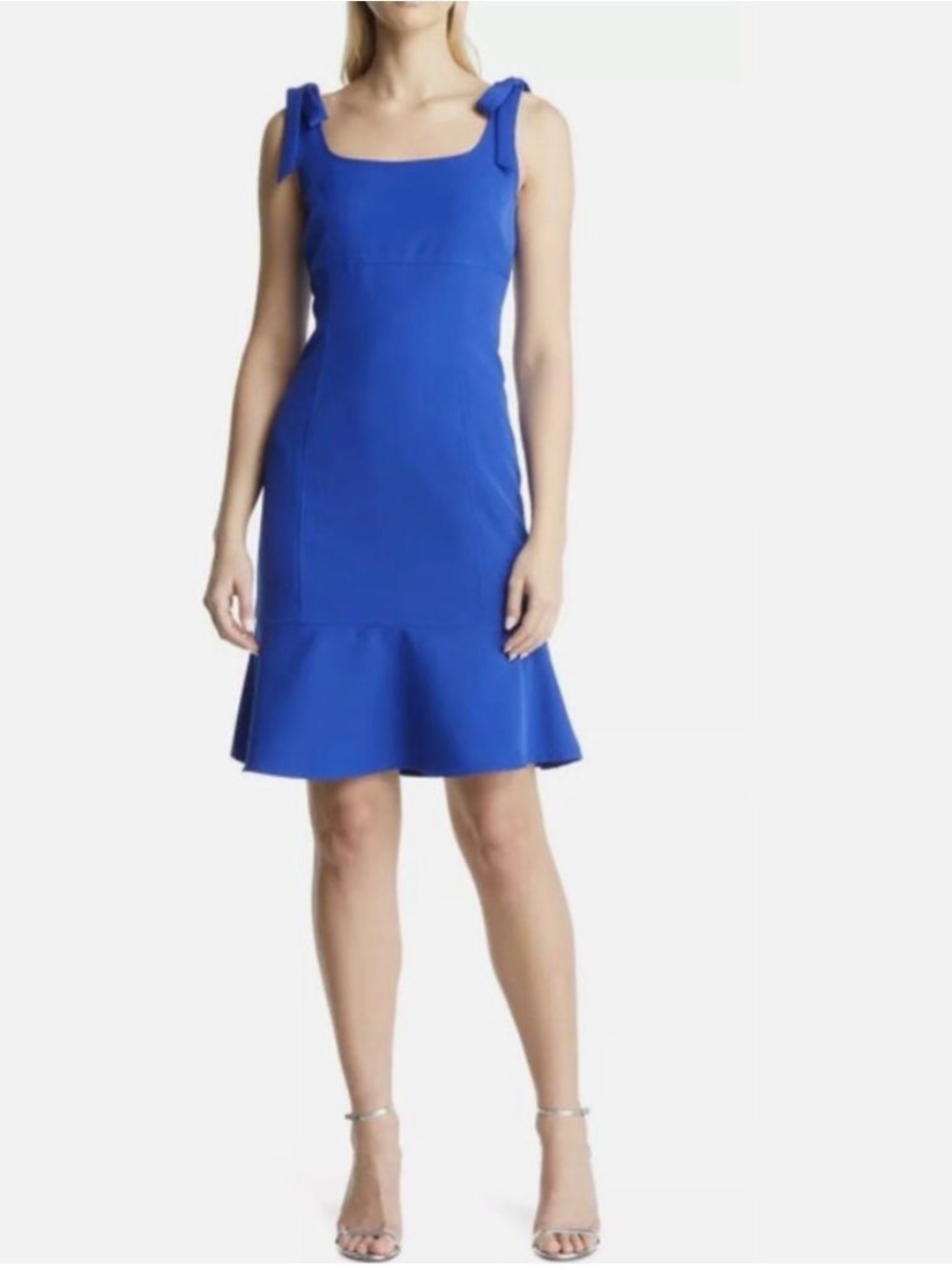 Julia Jordan Dress Womens Size 12 Blue Shoulder Tie